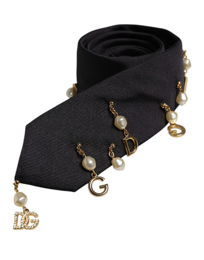 Dolce &amp; Gabbana – Verstellbare Krawatte mit schwarzem Logo
