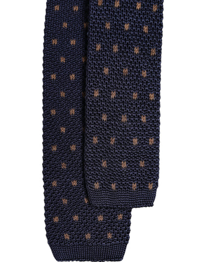 Dolce &amp; Gabbana – Verstellbare Seidenkrawatte mit blauen Punkten