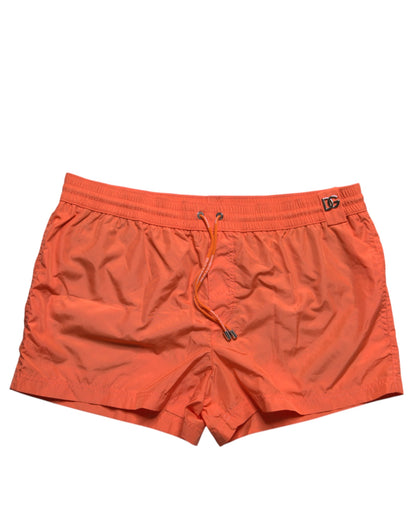 Dolce &amp; Gabbana Orange Polyester Beachwear Shorts 2Pc Swimwear