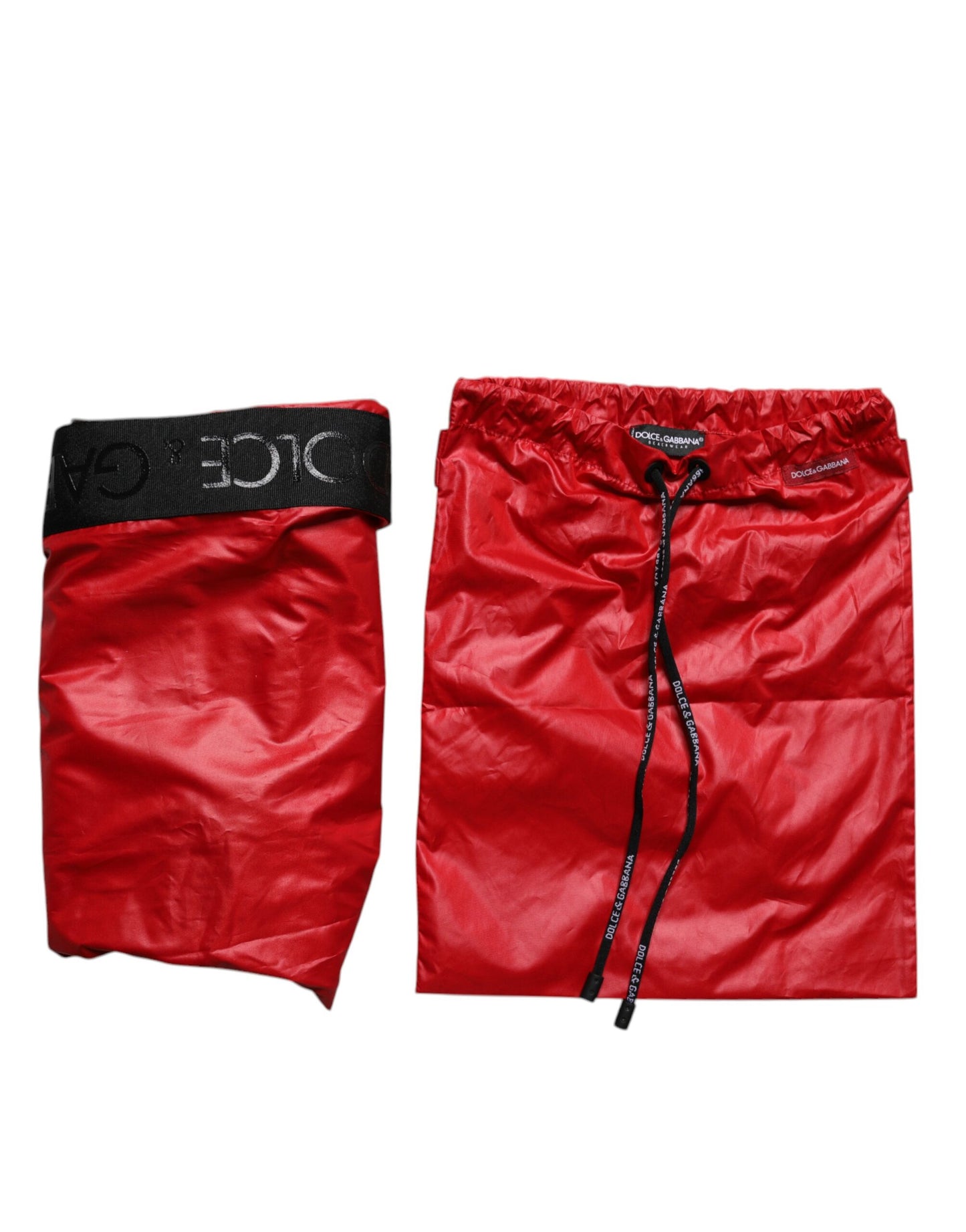 Dolce &amp; Gabbana Red Polyester Beachwear Shorts 2Pc Swimwear