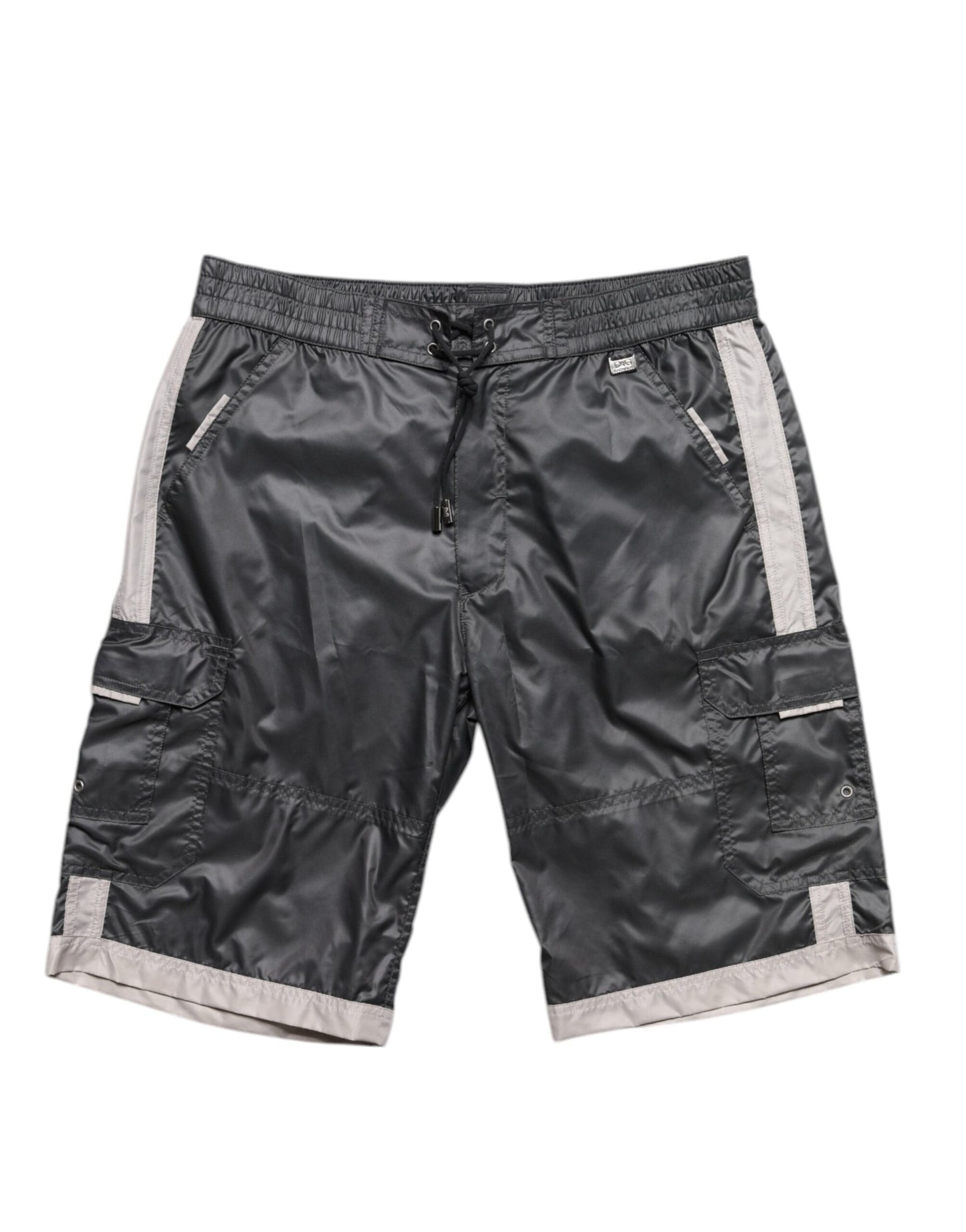 Dolce &amp; Gabbana Gray Polyester Beachwear Swim Shorts Swimwear