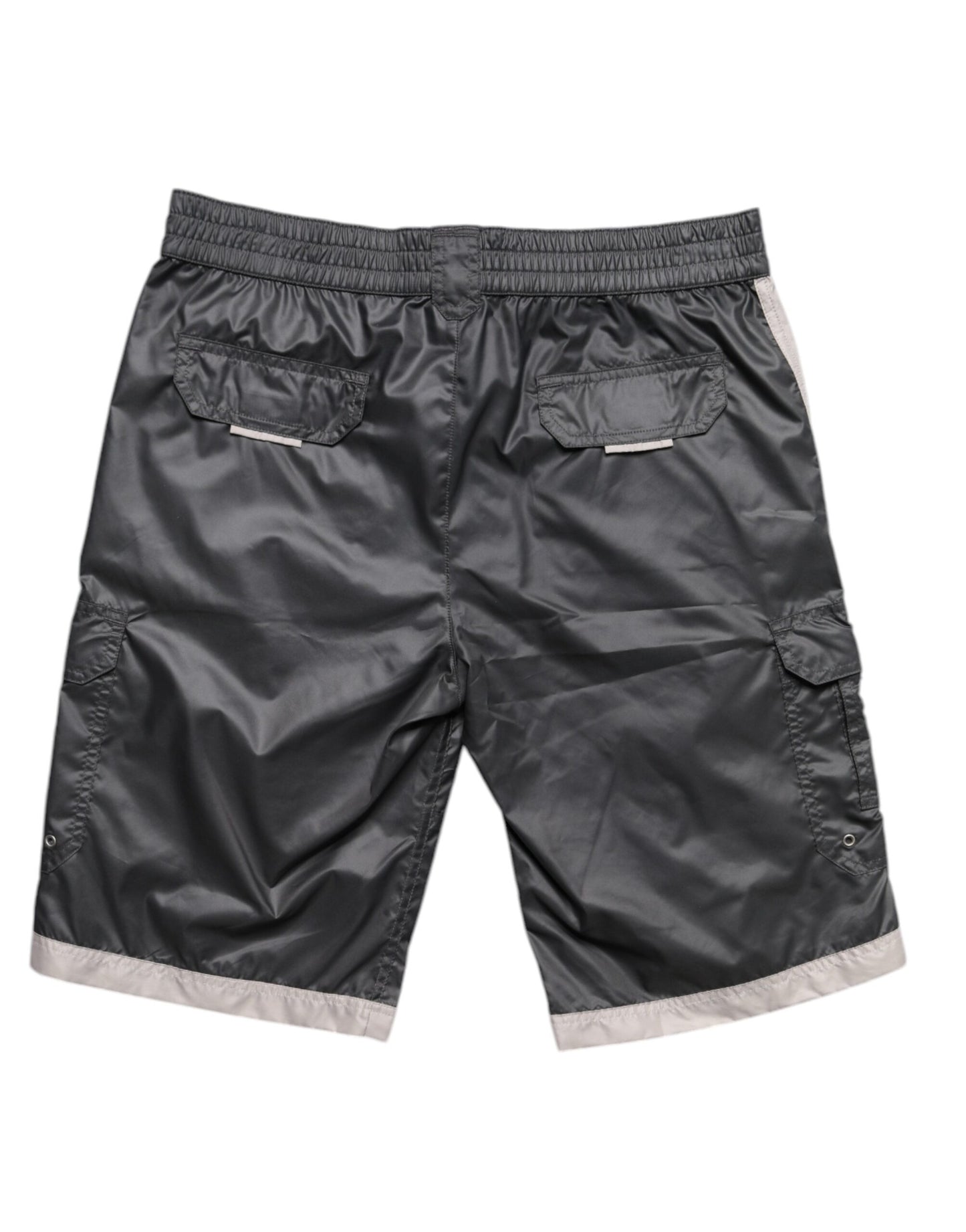 Dolce &amp; Gabbana Gray Polyester Beachwear Swim Shorts Swimwear