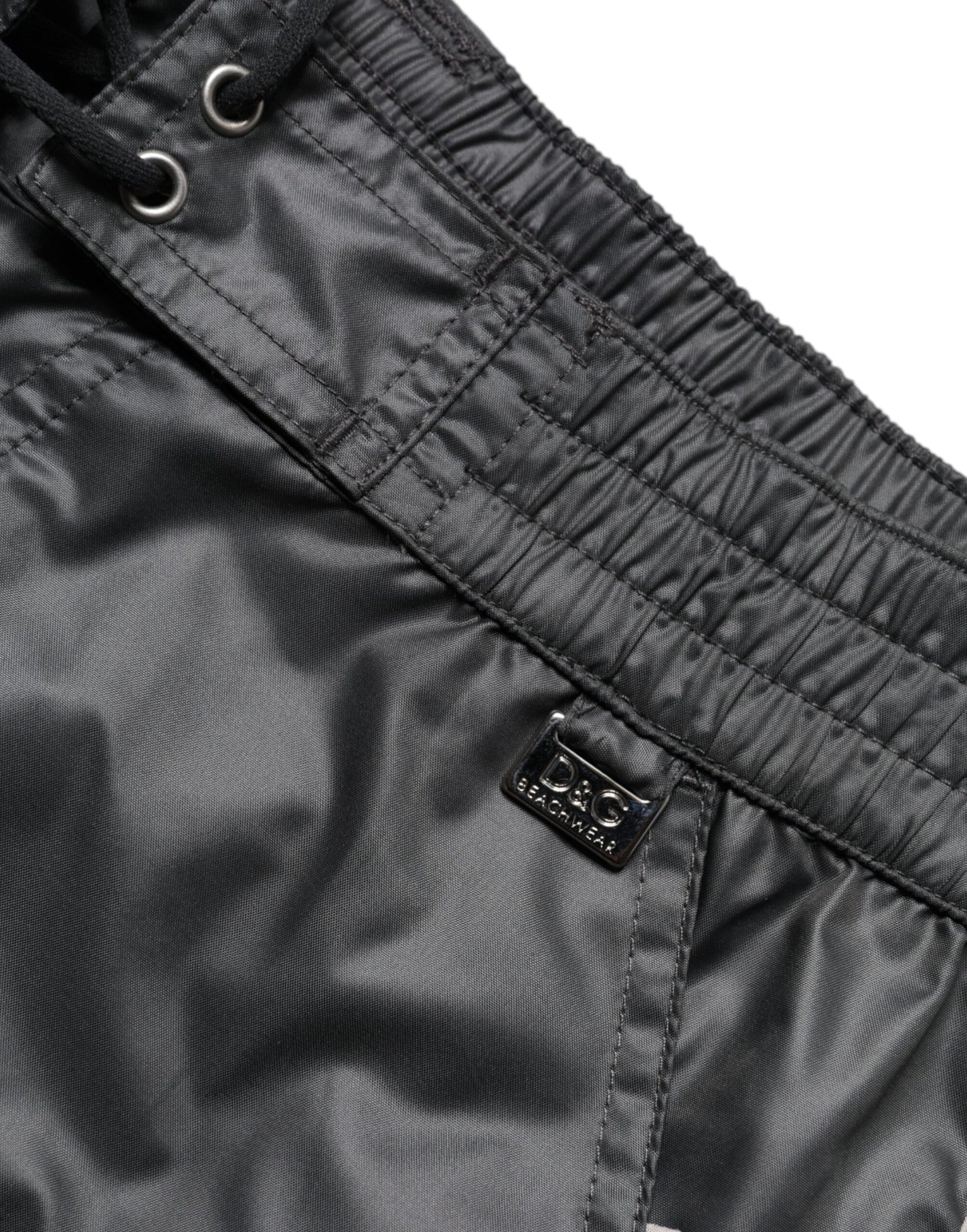 Dolce &amp; Gabbana Gray Polyester Beachwear Swim Shorts Swimwear