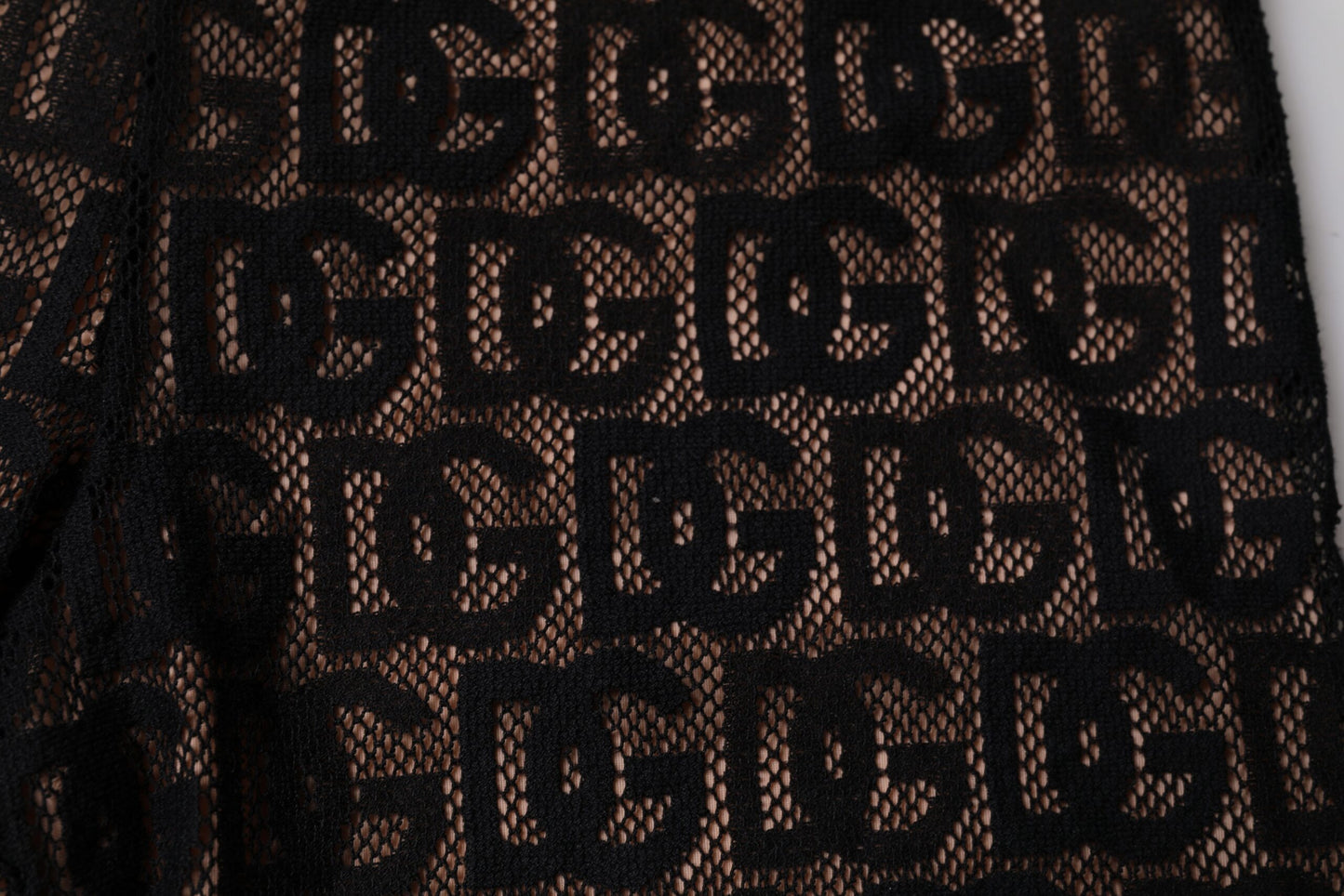 Dolce &amp; Gabbana – Kurze Strumpfhose mit schwarzem Logo und Monogramm