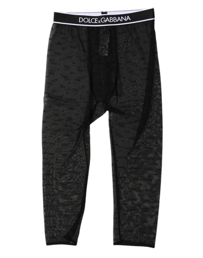 Dolce &amp; Gabbana – Schwarze Nylon-Shorts mit DG-Logo