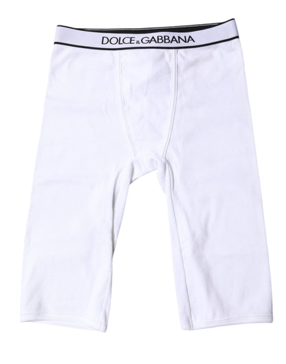 Dolce &amp; Gabbana – Kurze Strumpfhose aus Baumwolle mit weißem Logo