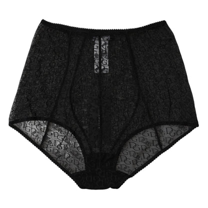 Dolce &amp; Gabbana – Schwarzes Mieder mit Logo und hoher Taille