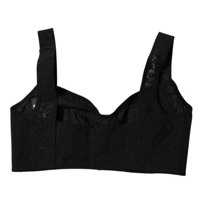 Schwarze Nylon-Balconcino-Büstenhalter-Unterwäsche von Dolce &amp; Gabbana