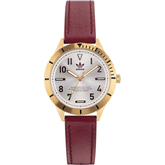 Adidas Rote Lederuhr