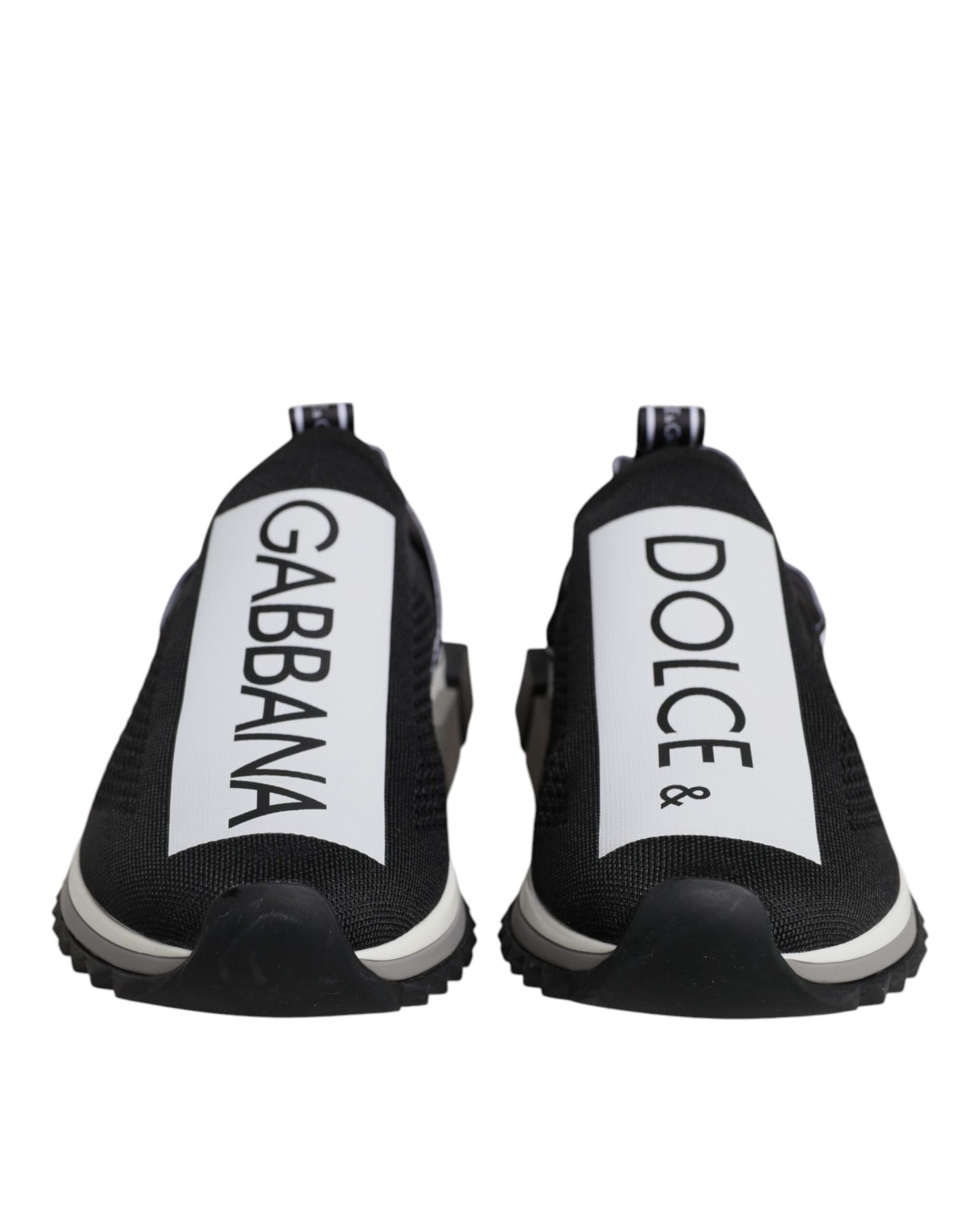 Dolce &amp; Gabbana Black White Slip On Sorrento Sneakers Shoes