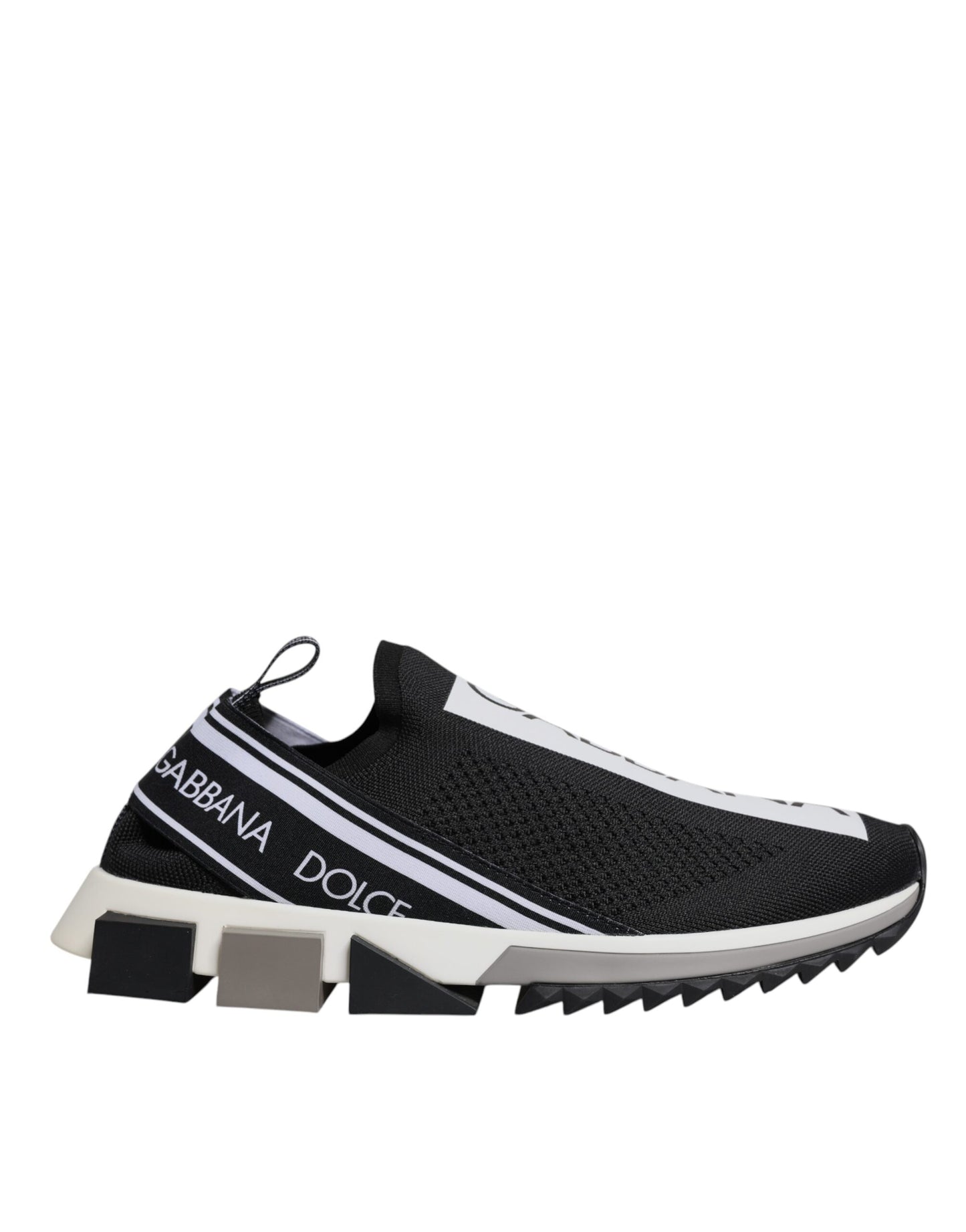 Dolce &amp; Gabbana Black White Slip On Sorrento Sneakers Shoes