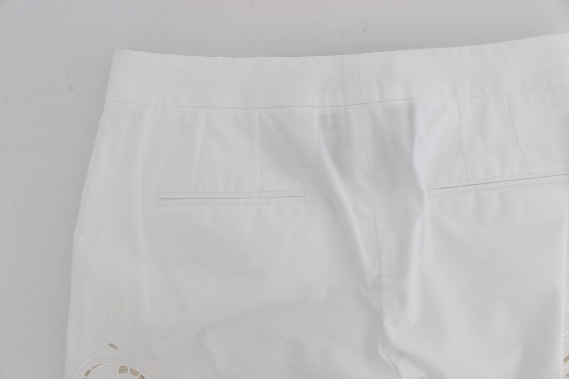 Dolce &amp; Gabbana Weißes Kleid mit Blumenausschnitt und Sicily-Hose