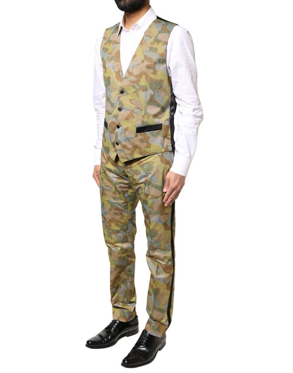 Dolce &amp; Gabbana 3-teiliger mehrfarbiger Camouflage-Anzug „SICILIA“.