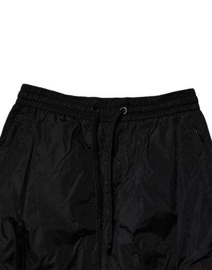 Dolce &amp; Gabbana Black Nylon Cargo Jogger Men Sweatpants Pants