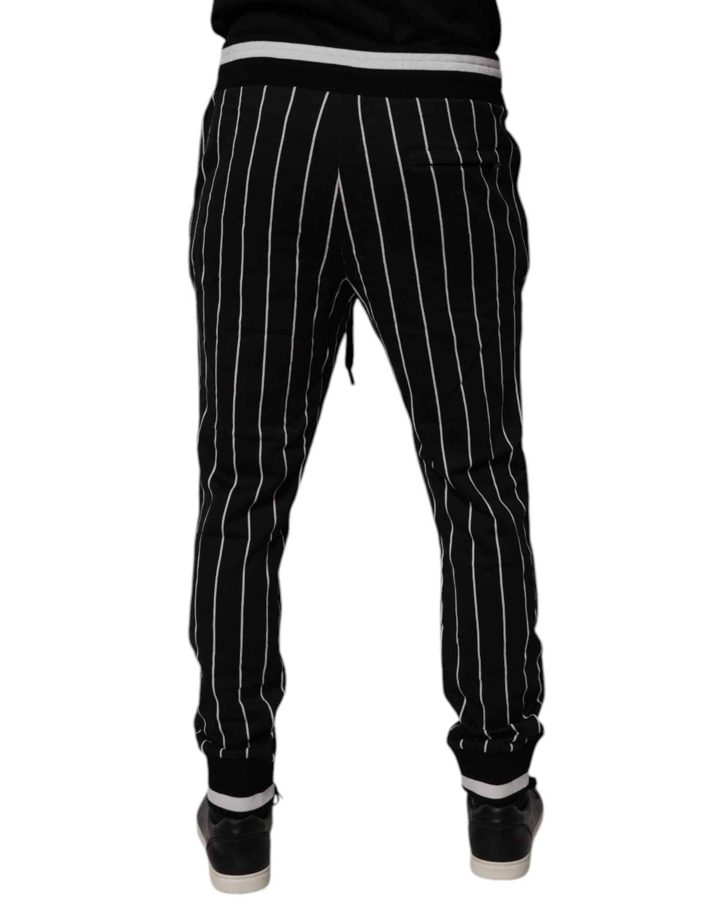 Dolce &amp; Gabbana – Jogginghose mit schwarzen und weißen Streifen