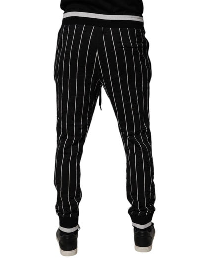 Dolce &amp; Gabbana – Jogginghose mit schwarzen und weißen Streifen
