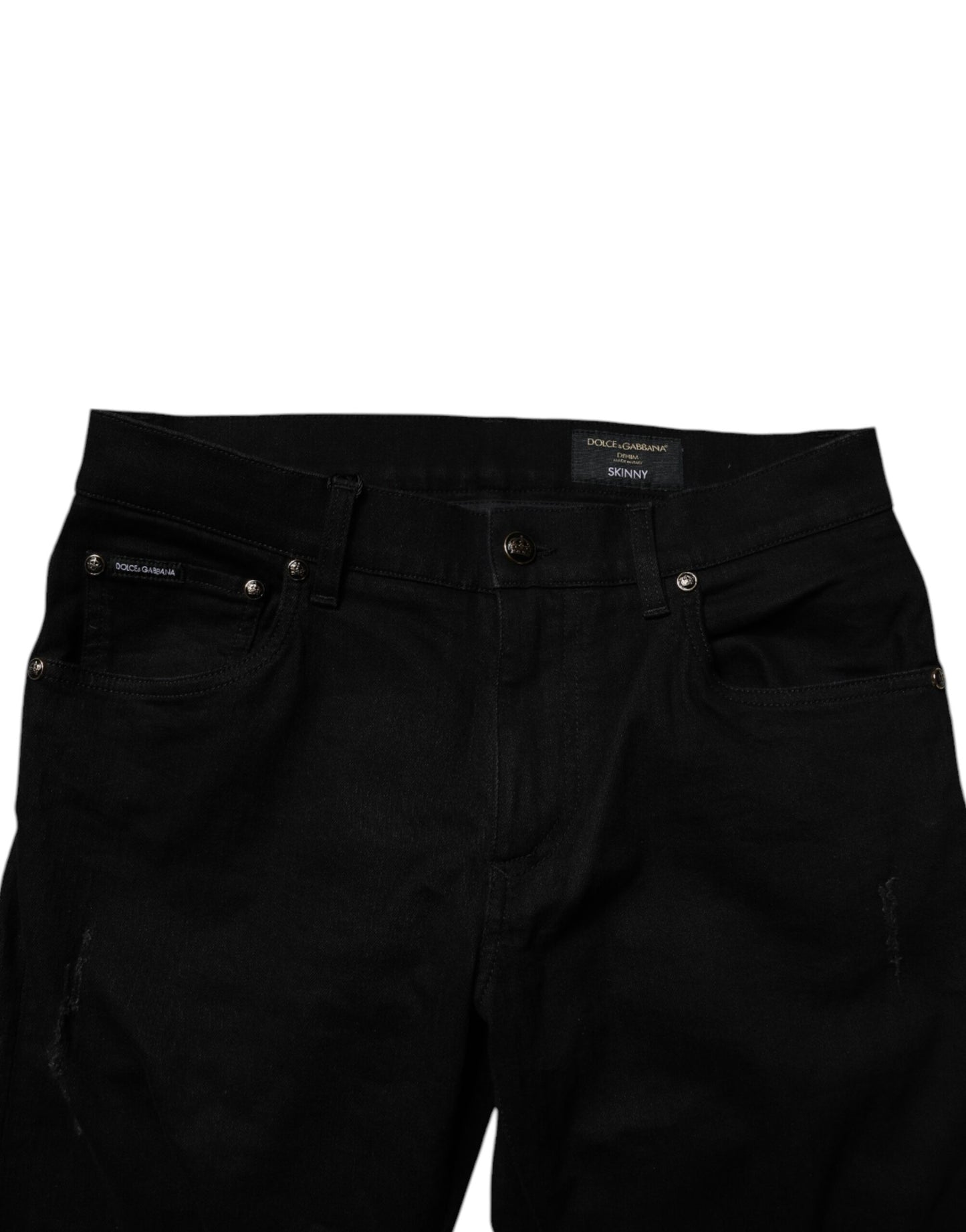 Dolce &amp; Gabbana Schwarze Skinny-Jeans aus Baumwollstretch für Herren