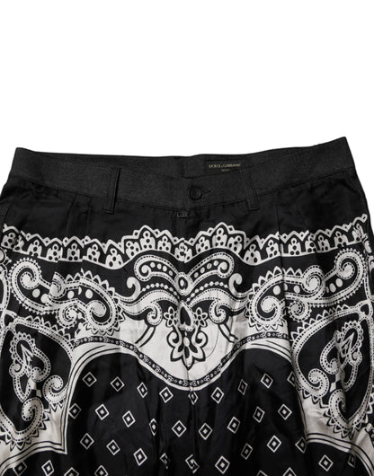Dolce &amp; Gabbana Black Bandana Cotton Skinny Denim Jeans