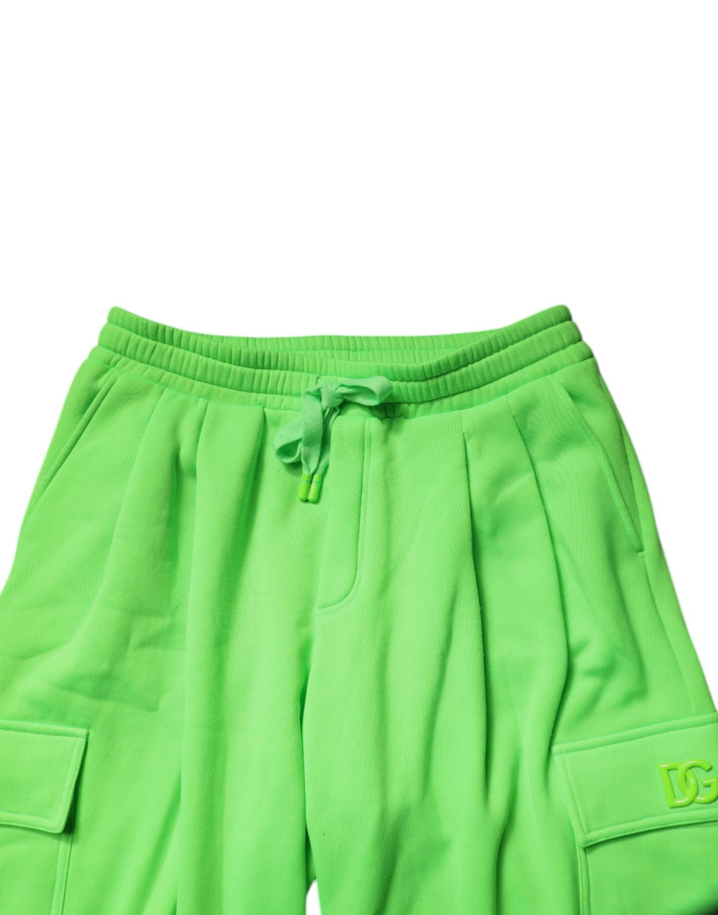 Dolce &amp; Gabbana Neon Green Cargo Jogger Men Sweatpants Pants