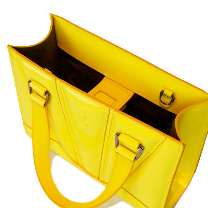 Ferrari Gelbe Lederhandtasche