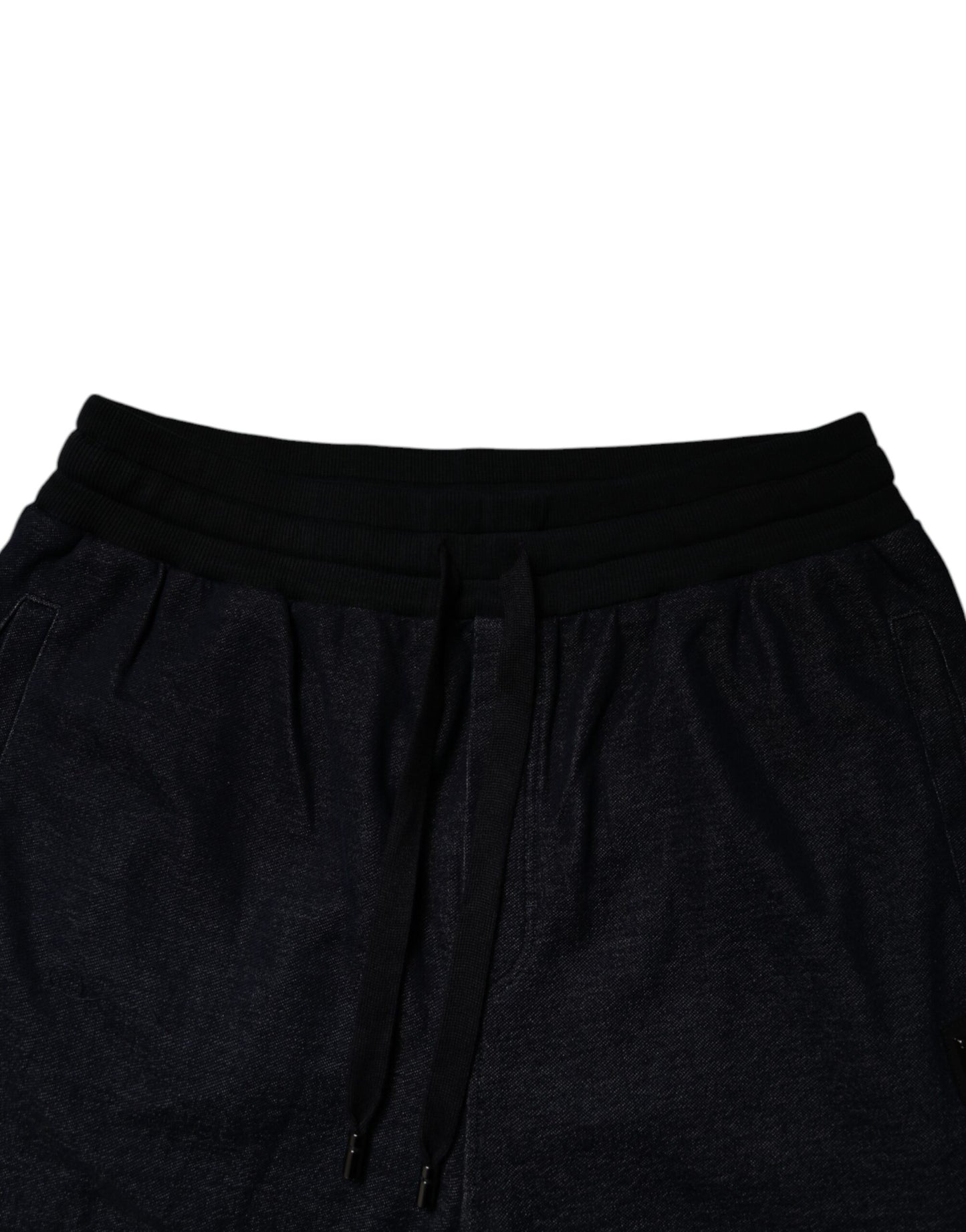 Dolce &amp; Gabbana Black Jacquard Cotton Jogger Sweatpants Pants