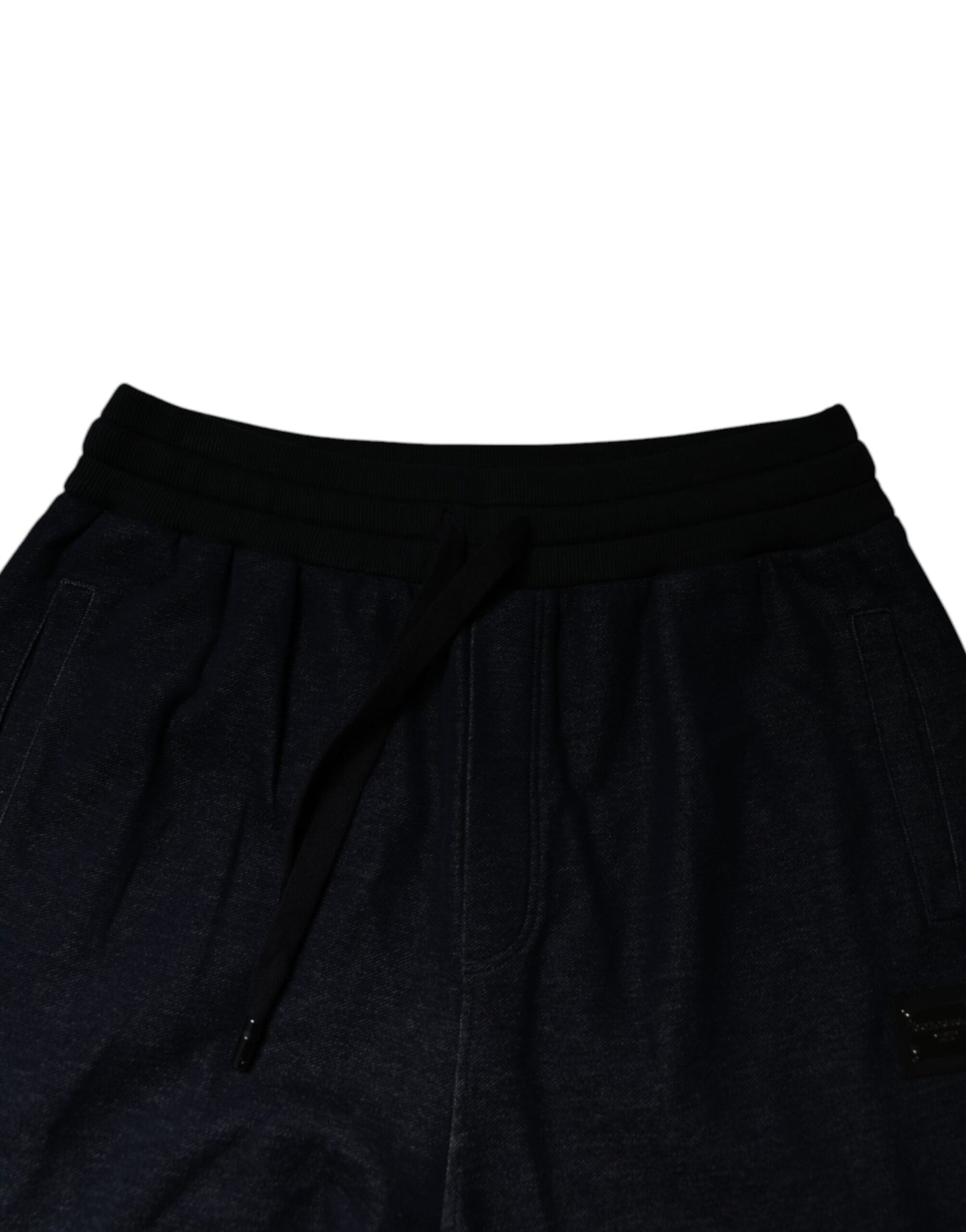 Dolce &amp; Gabbana Black Jacquard Jogger Men Sweatpants Pants