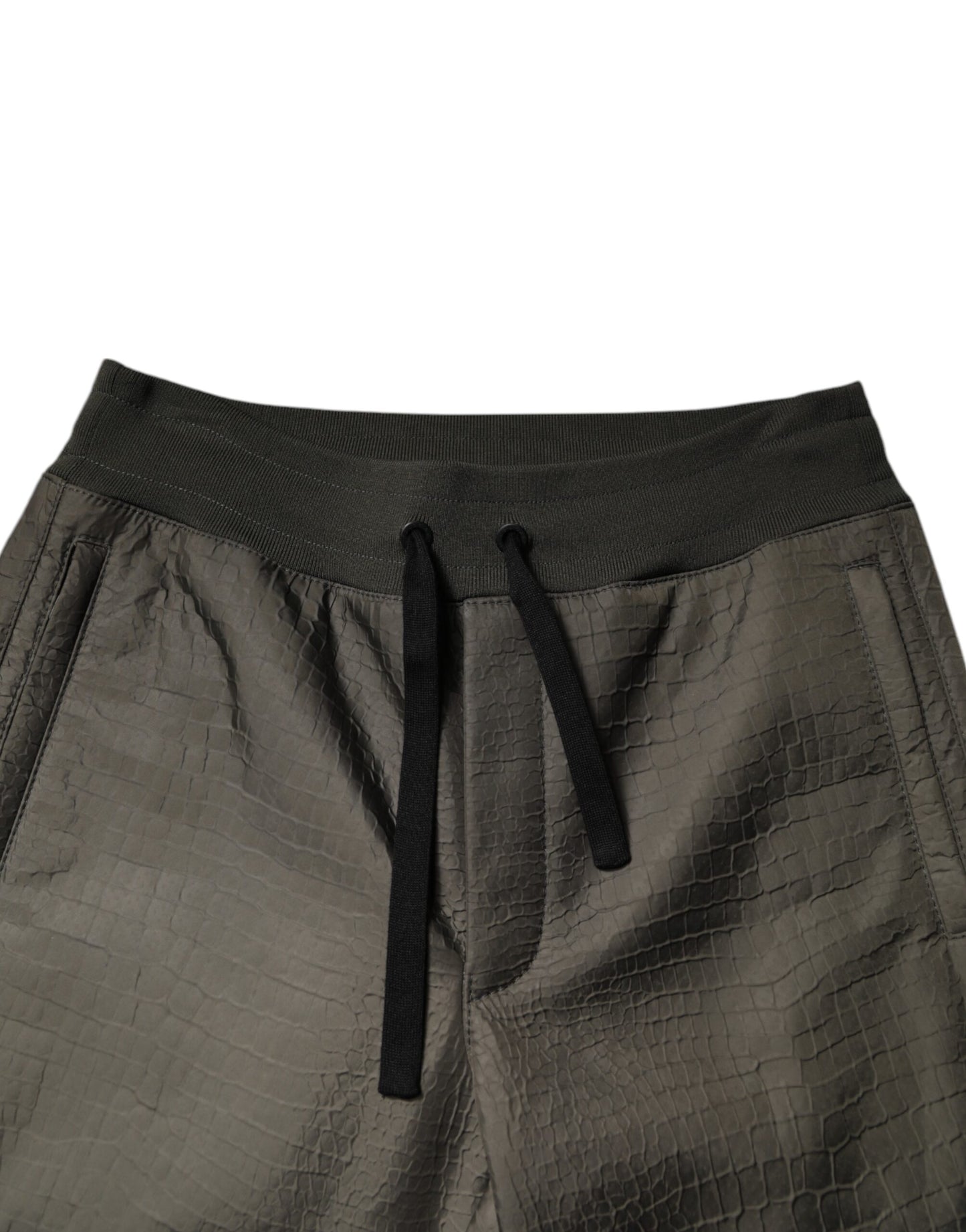 Dolce &amp; Gabbana Brown Lambskin Leather Men Sweatpants Pants