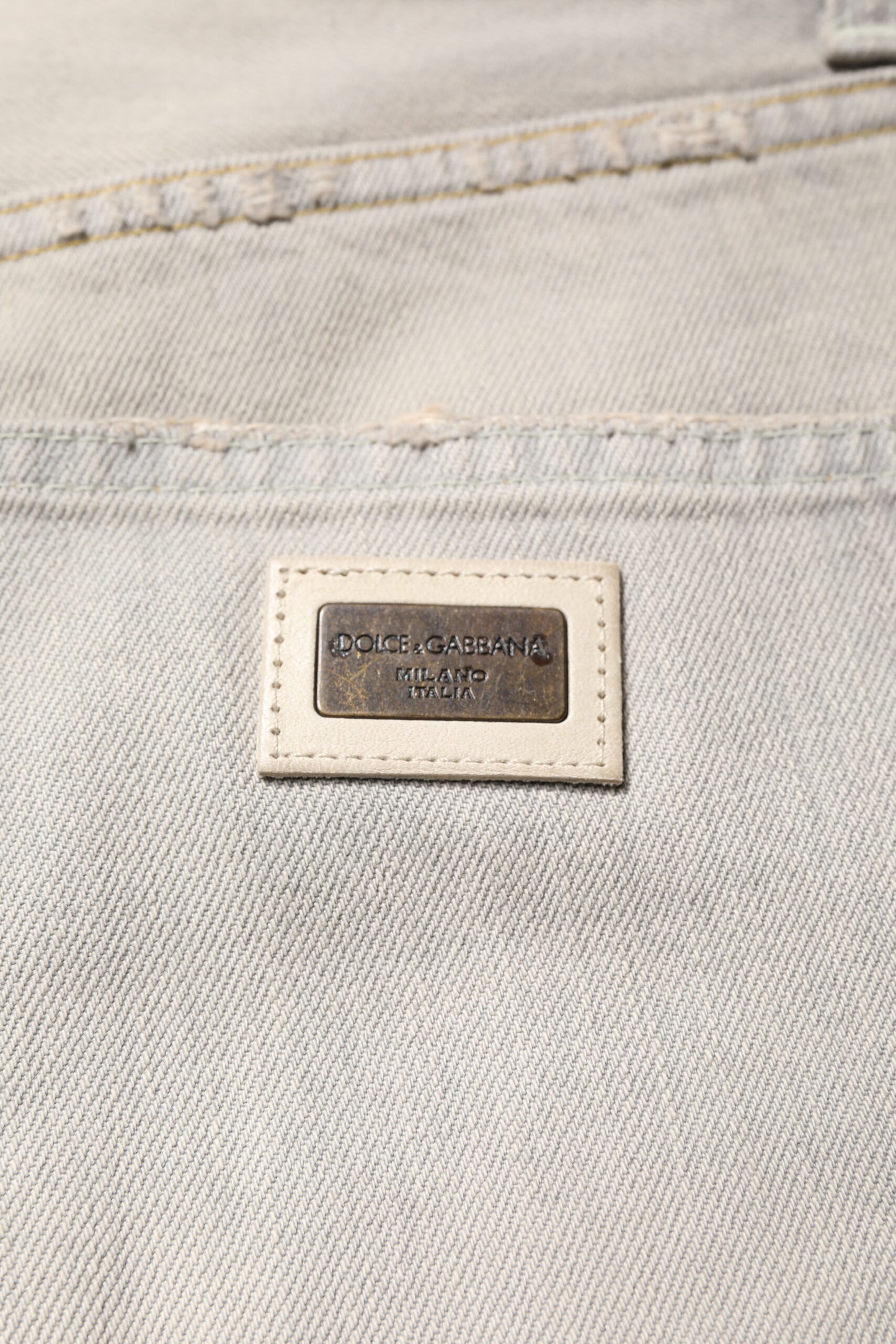 Dolce &amp; Gabbana Light Gray Cotton Skinny Denim Jeans