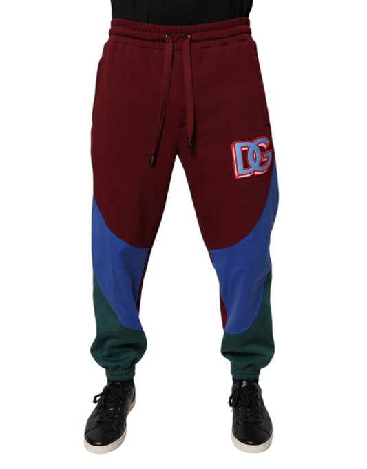 Dolce &amp; Gabbana Multicolor Cotton Men Jogger Sweatpants Pants