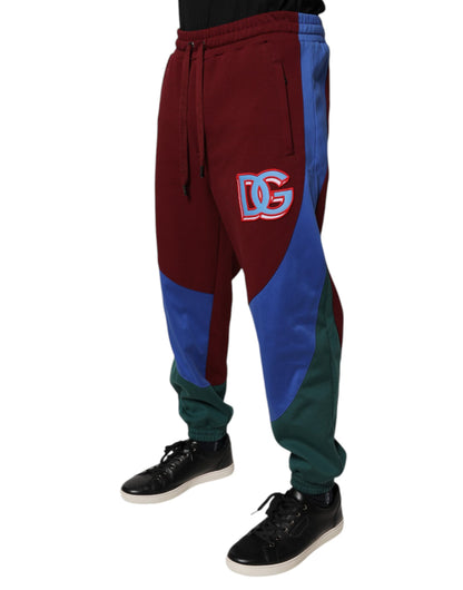 Dolce &amp; Gabbana Multicolor Cotton Men Jogger Sweatpants Pants