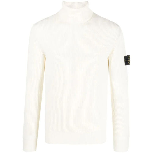 Stone Island – Weißer Wollpullover