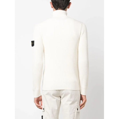 Stone Island – Weißer Wollpullover