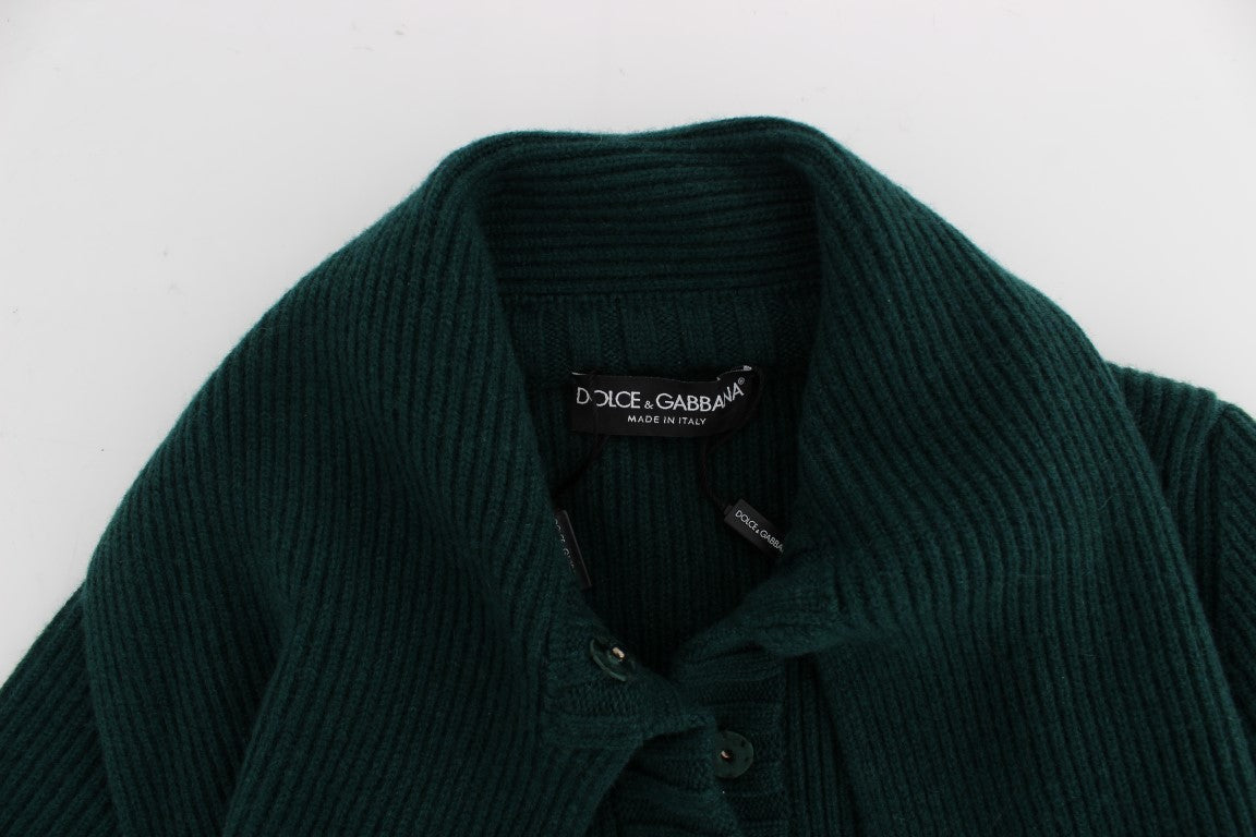 Dolce &amp; Gabbana Grüner Strick-Cardigan aus Kaschmir