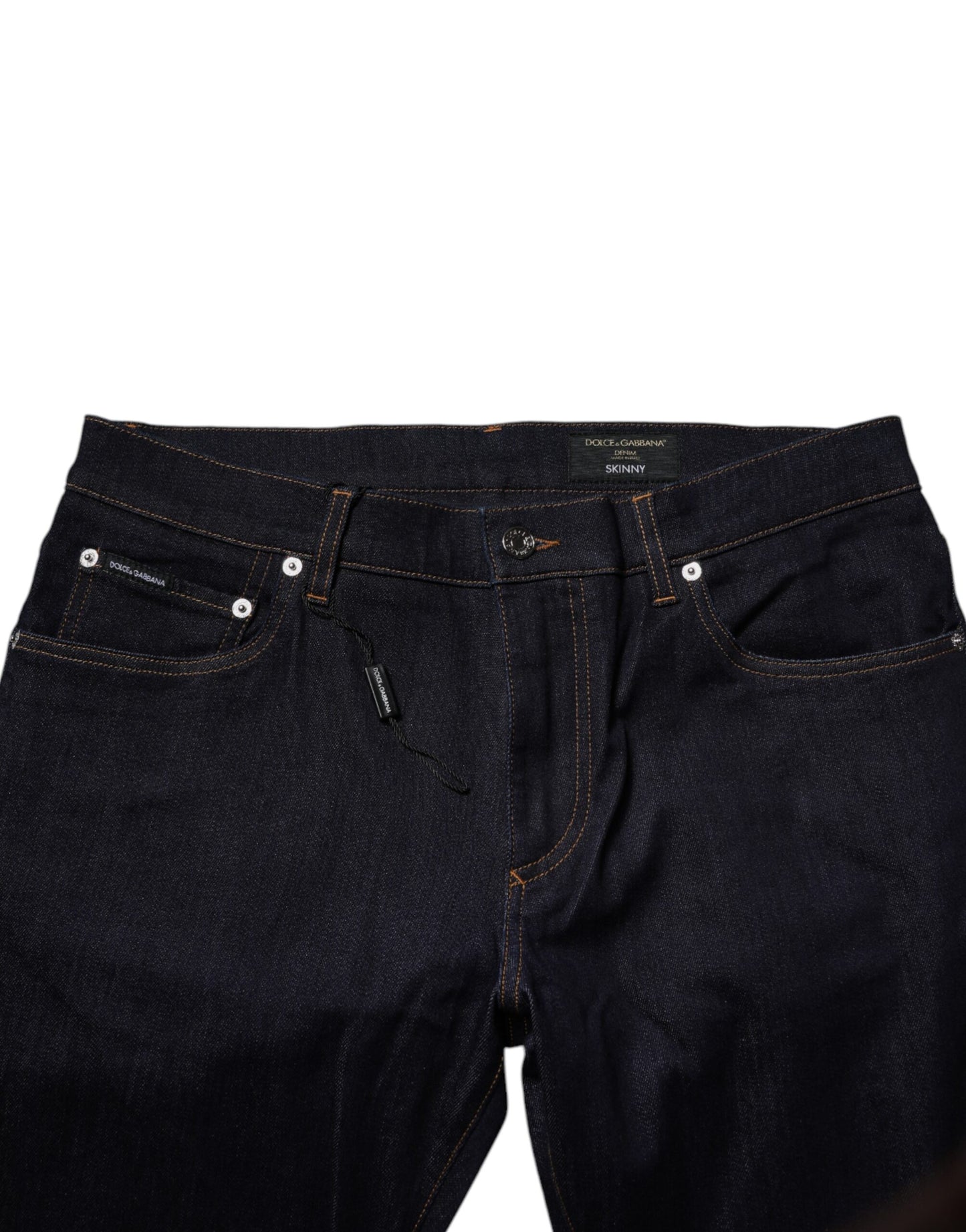 Dolce &amp; Gabbana Black Cotton Stretch Men Skinny Denim Jeans