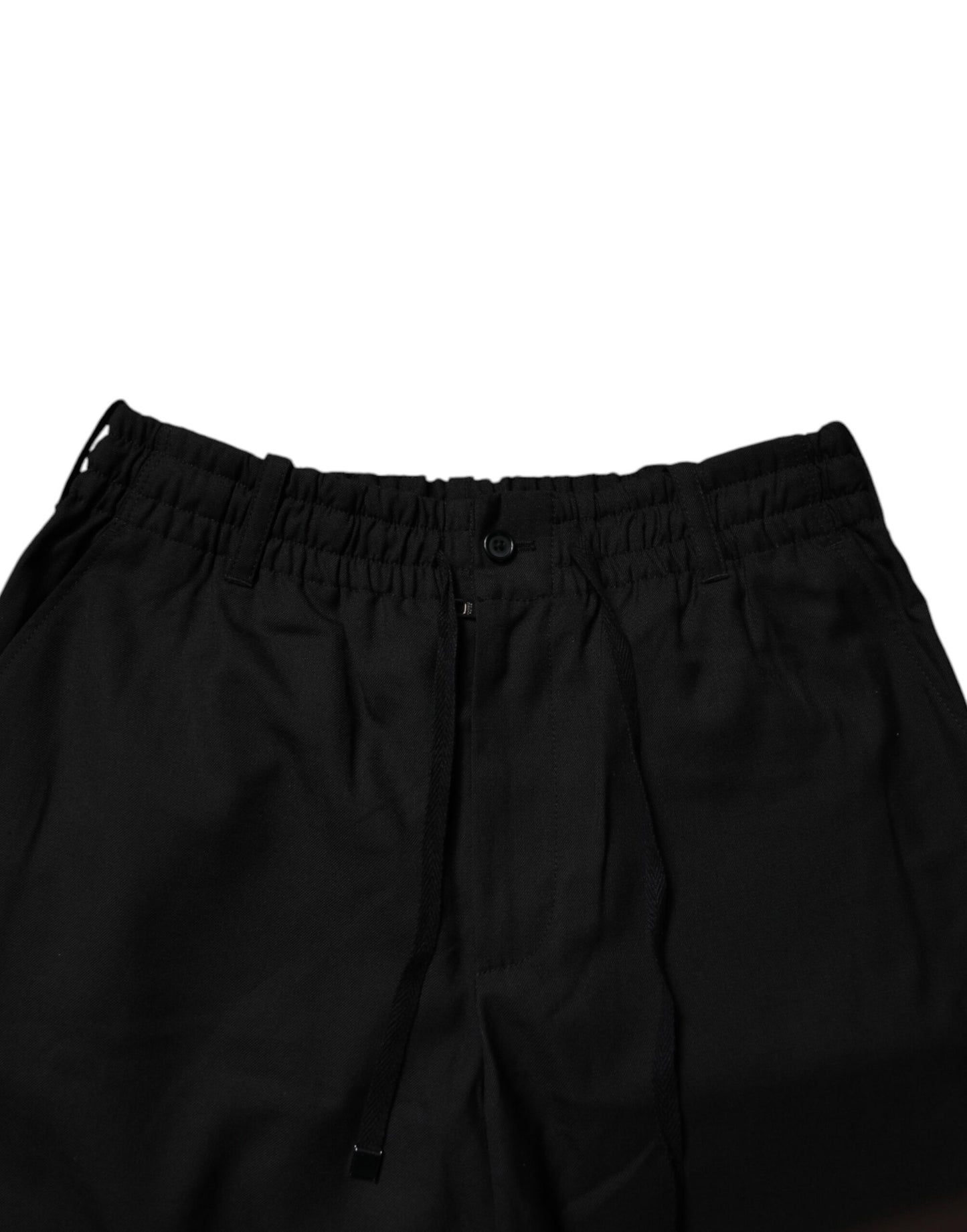 Dolce &amp; Gabbana Black Polyester Men Cropped Pants