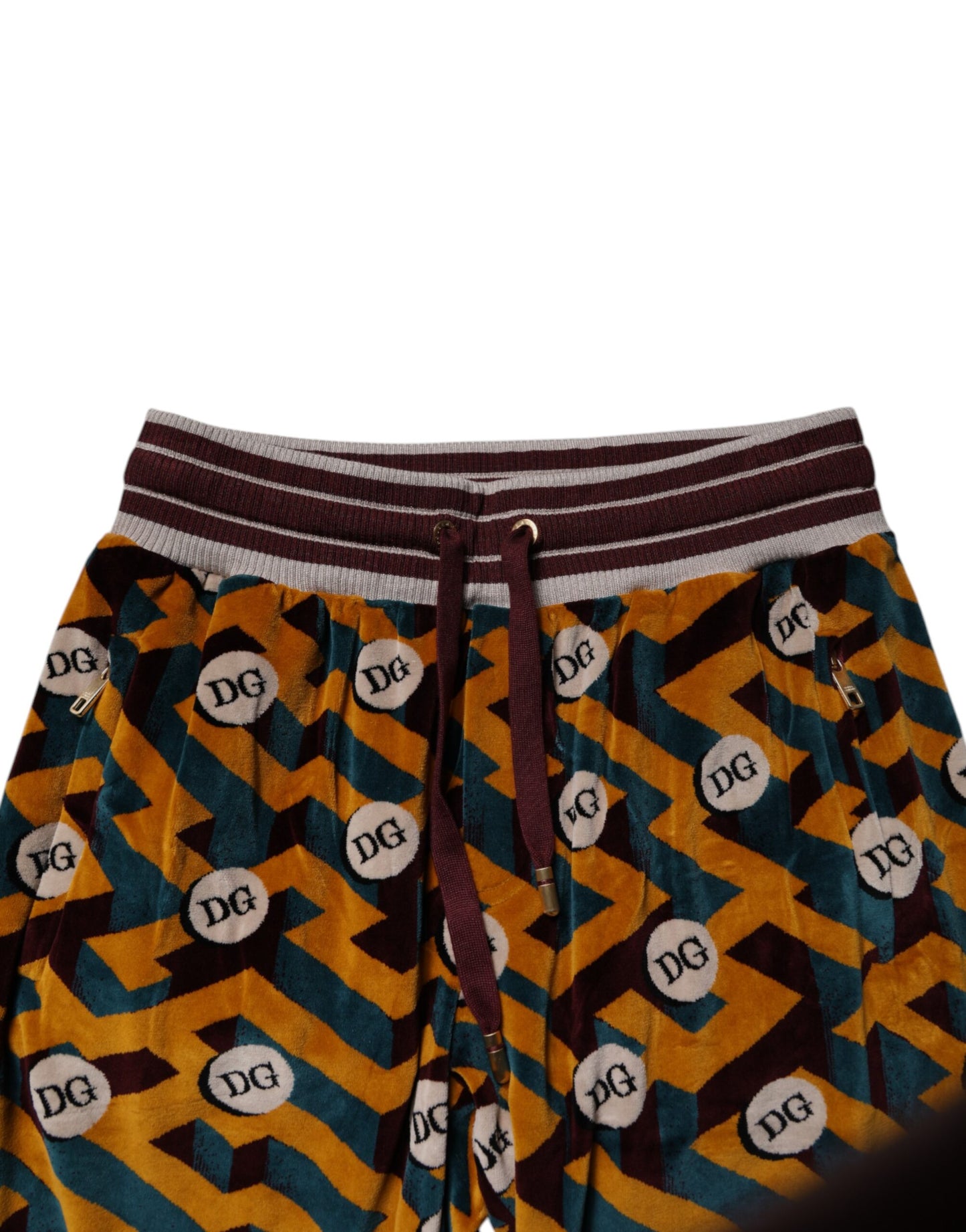 Dolce &amp; Gabbana Multicolor Logo Monogram Jogger Sweatpants Pants
