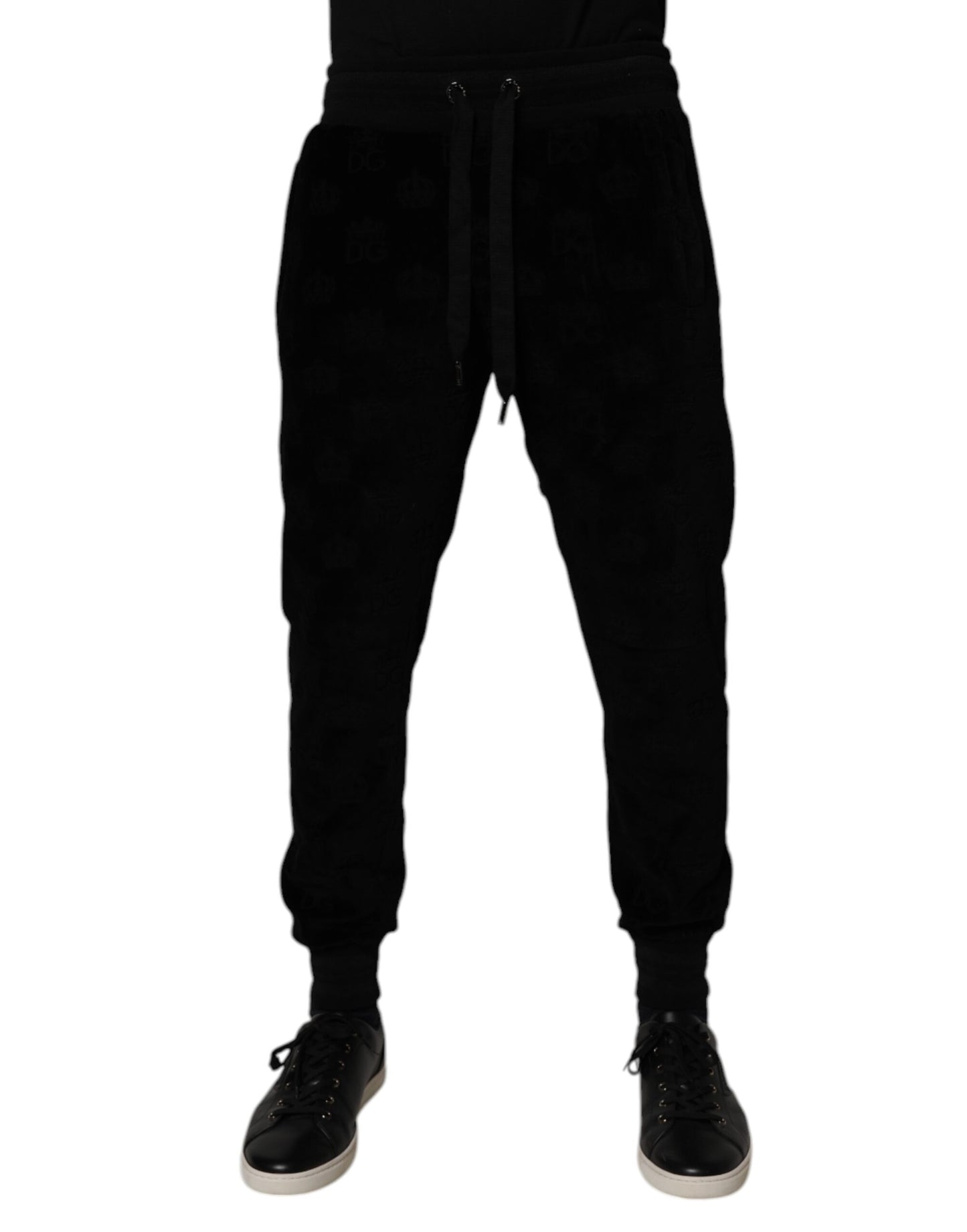 Dolce &amp; Gabbana Black Cotton Jogger Men Sweatpants Pants