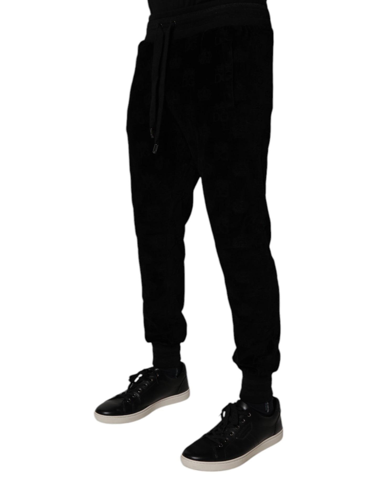 Dolce &amp; Gabbana Black Cotton Jogger Men Sweatpants Pants