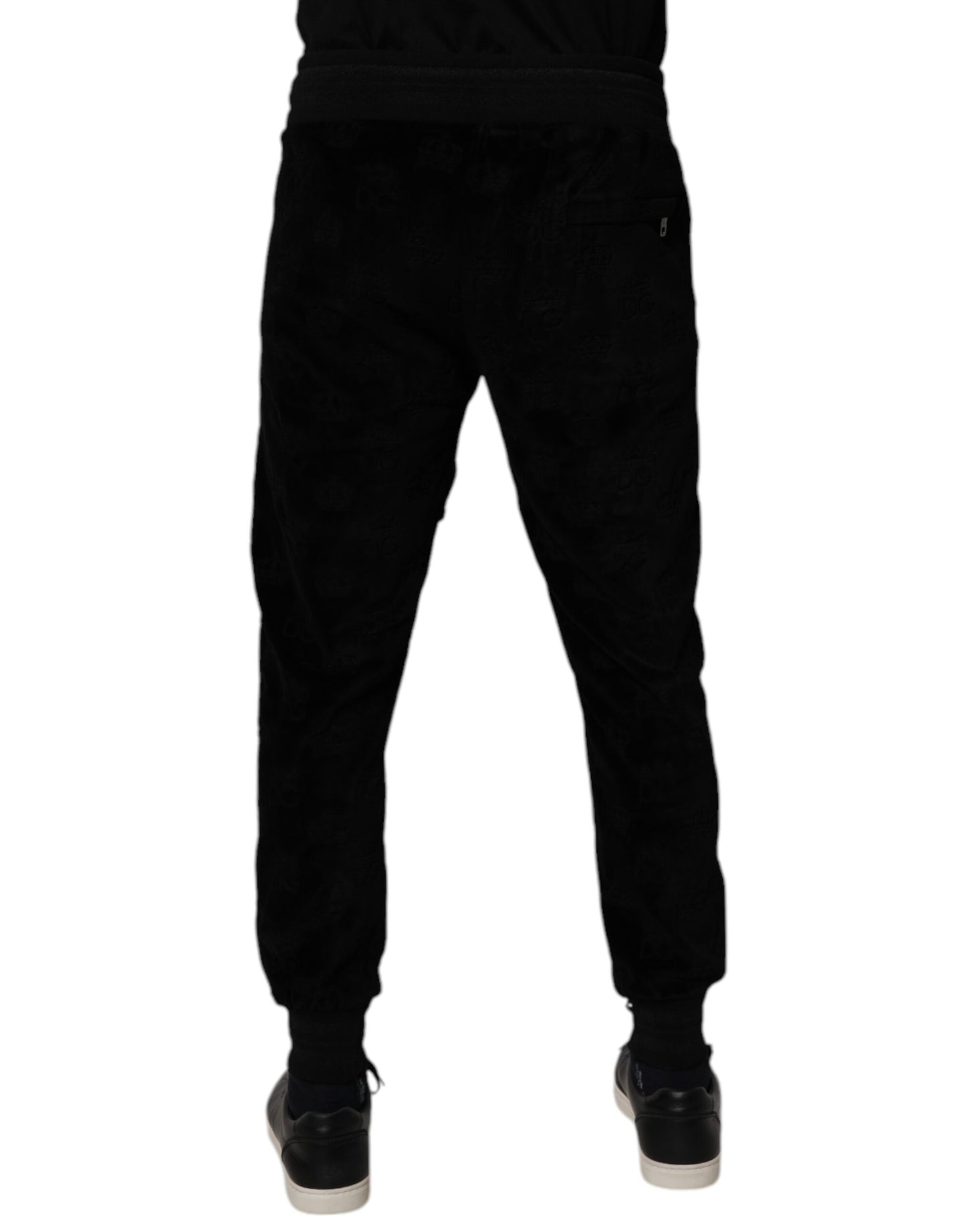 Dolce &amp; Gabbana Black Cotton Jogger Men Sweatpants Pants