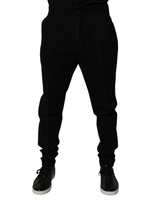 Dolce &amp; Gabbana Black Cotton Stretch Skinny Pants