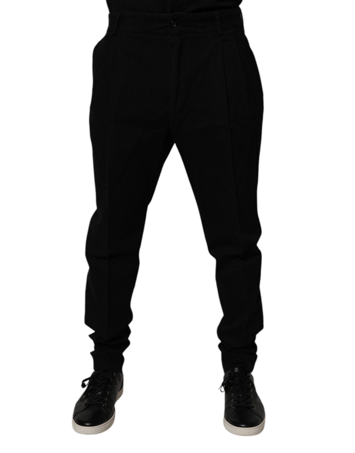 Dolce &amp; Gabbana Black Cotton Stretch Skinny Pants