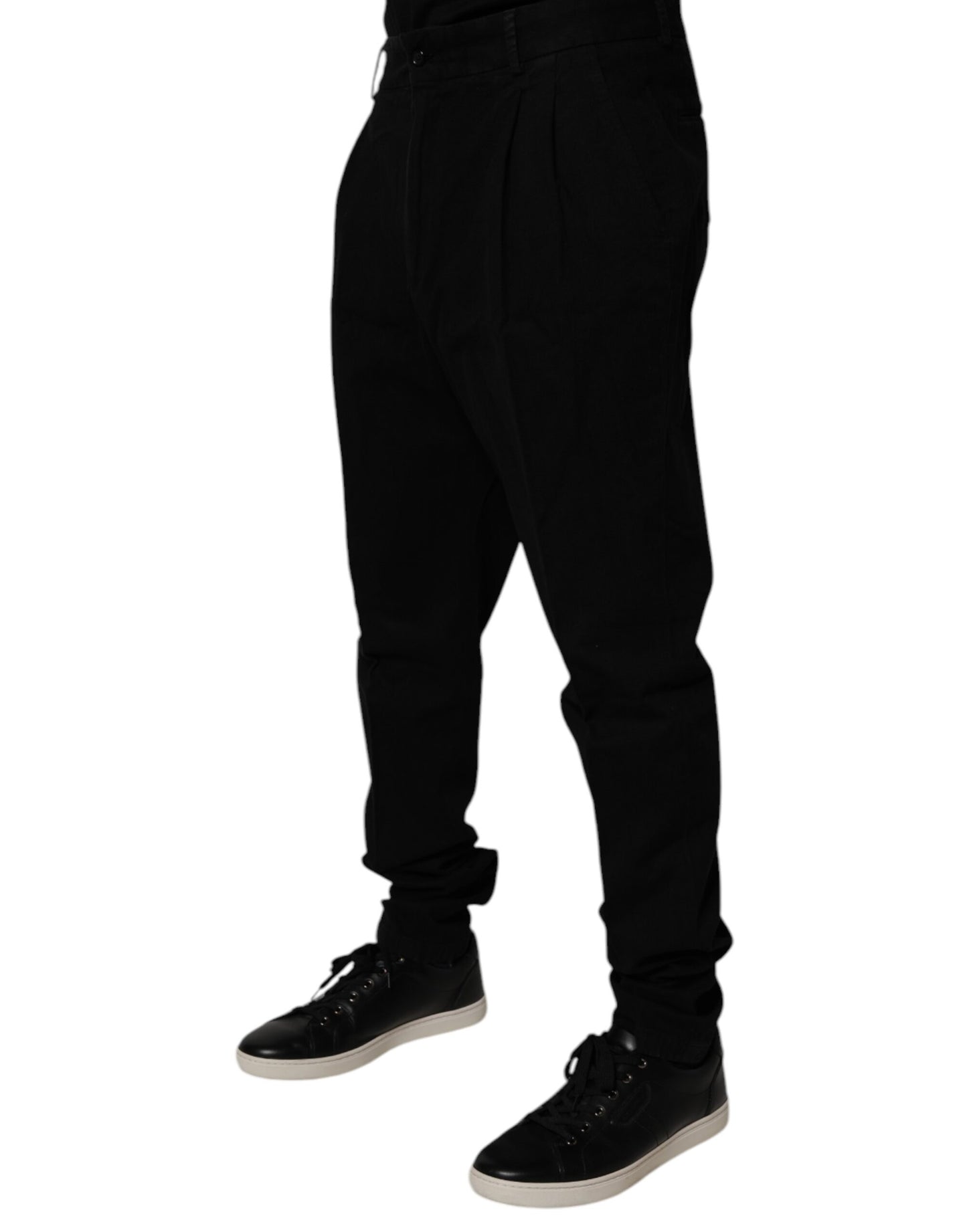 Dolce &amp; Gabbana Black Cotton Stretch Skinny Pants