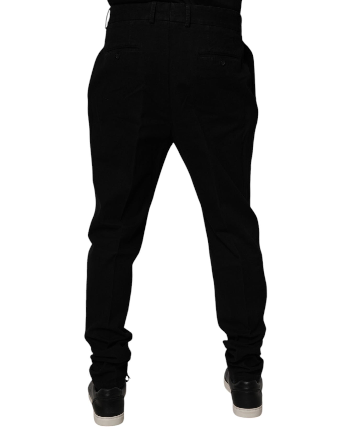 Dolce &amp; Gabbana Black Cotton Stretch Skinny Pants