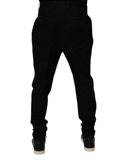Dolce &amp; Gabbana Black Cotton Stretch Skinny Pants