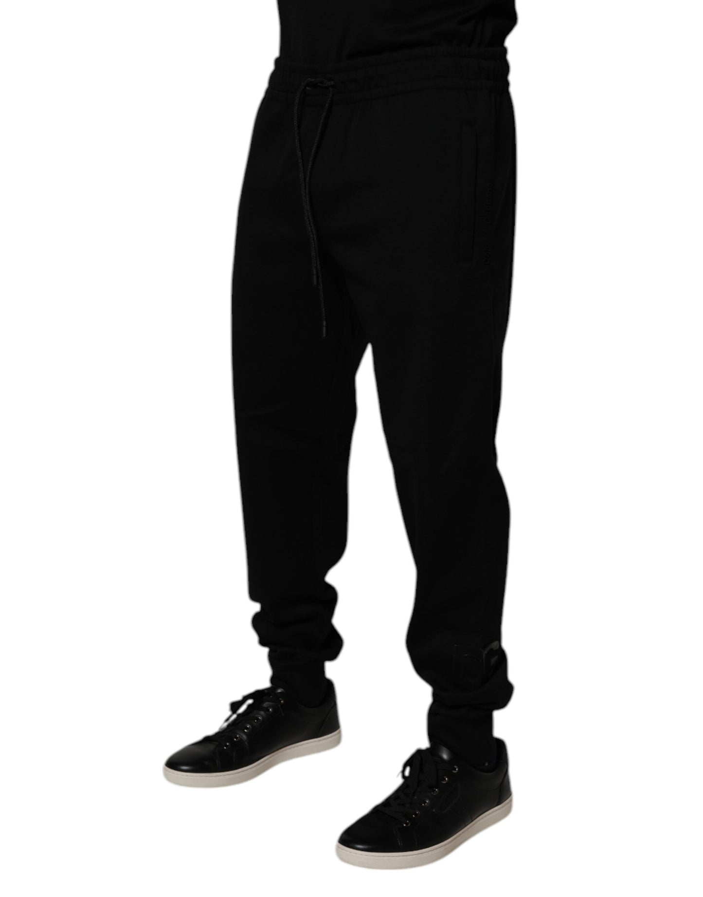 Dolce &amp; Gabbana Black Cotton Blend Jogger Sweatpants Pants