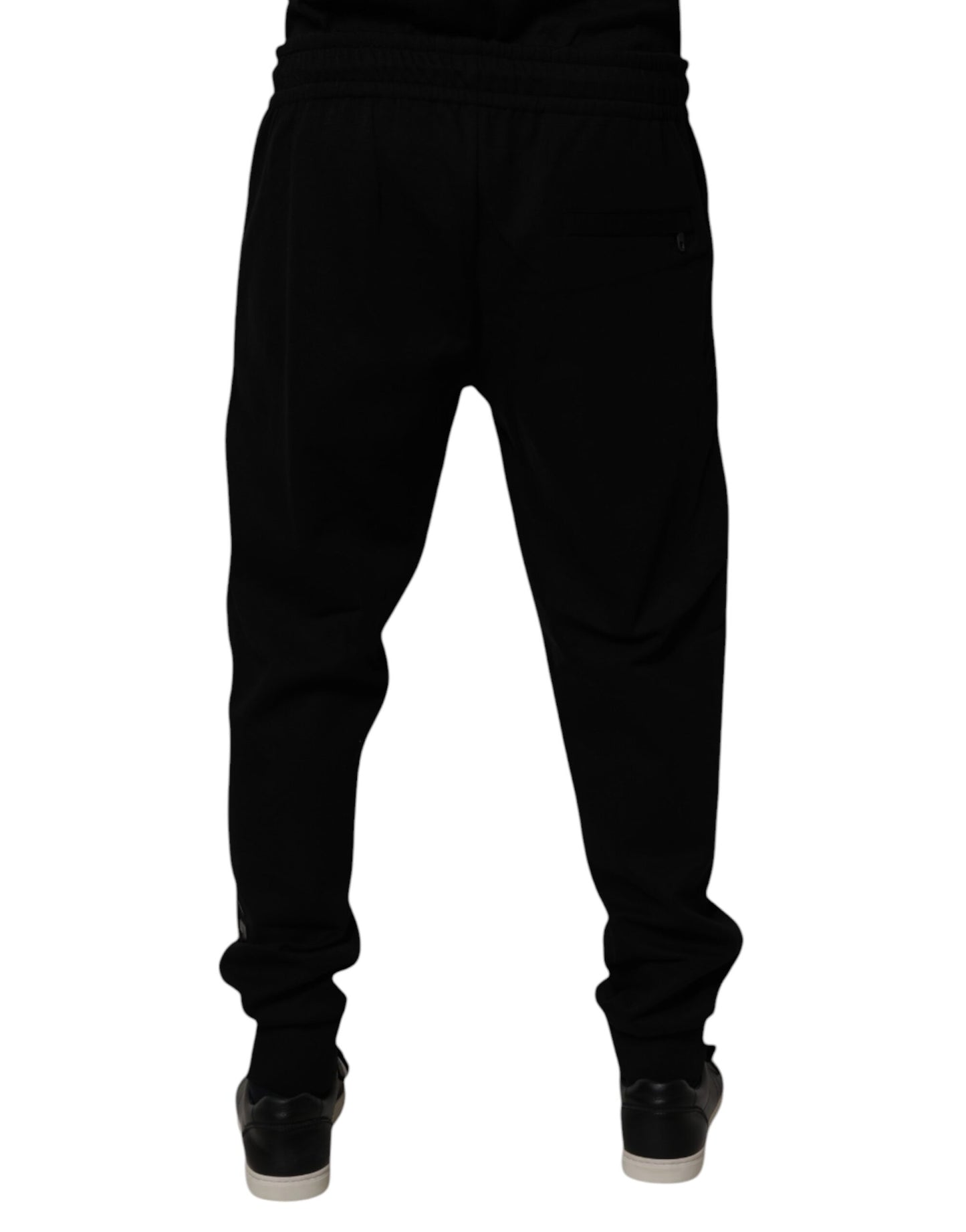 Dolce &amp; Gabbana Black Cotton Blend Jogger Sweatpants Pants