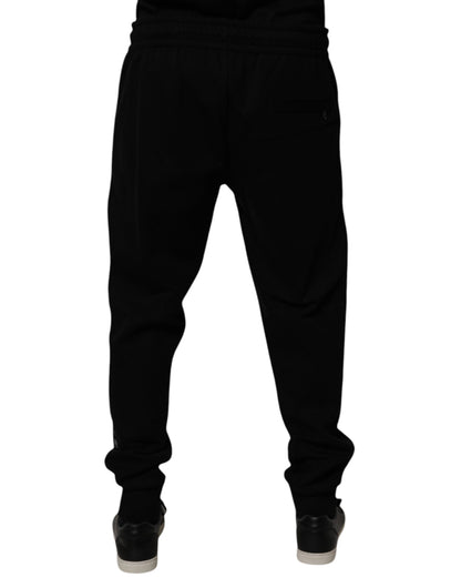 Dolce &amp; Gabbana Black Cotton Blend Jogger Sweatpants Pants