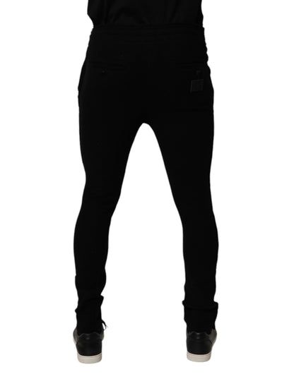 Dolce &amp; Gabbana Black Cashmere Jogger Men Sweatpants Pants