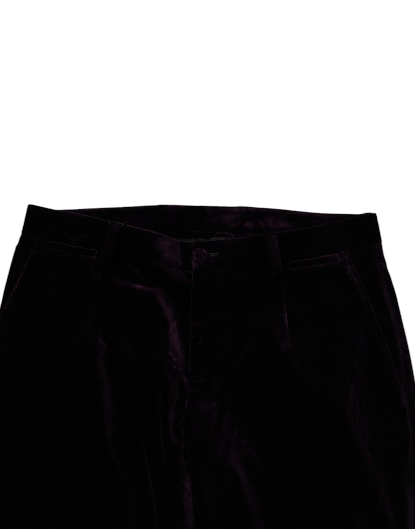 Dolce &amp; Gabbana Violet Velvet Cotton Men Dress Formal Pants