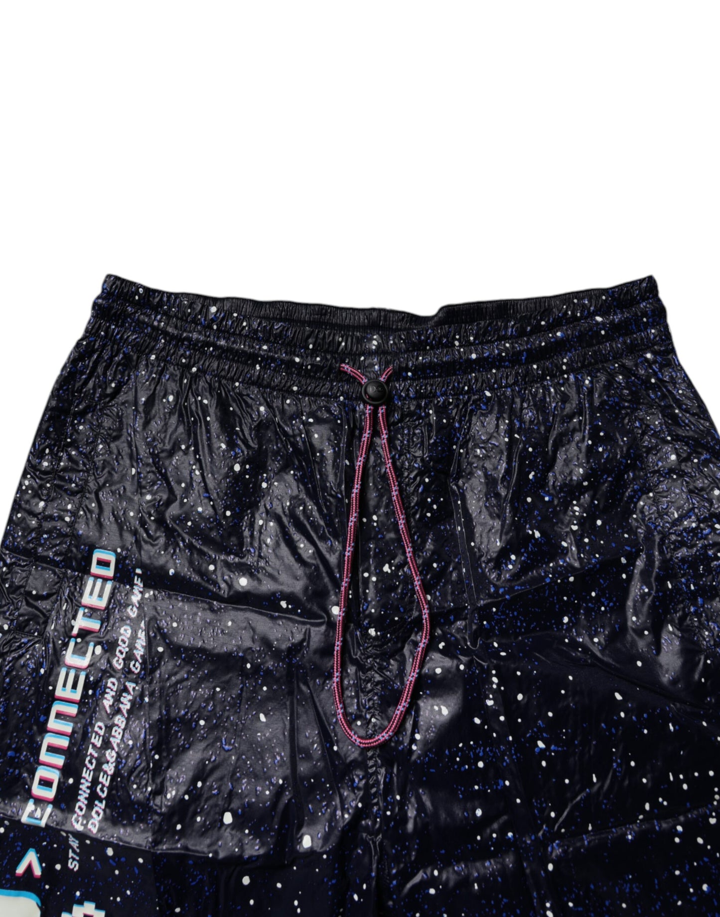 Dolce &amp; Gabbana Dark Blue DG Game Print Cotton Jogger Pants